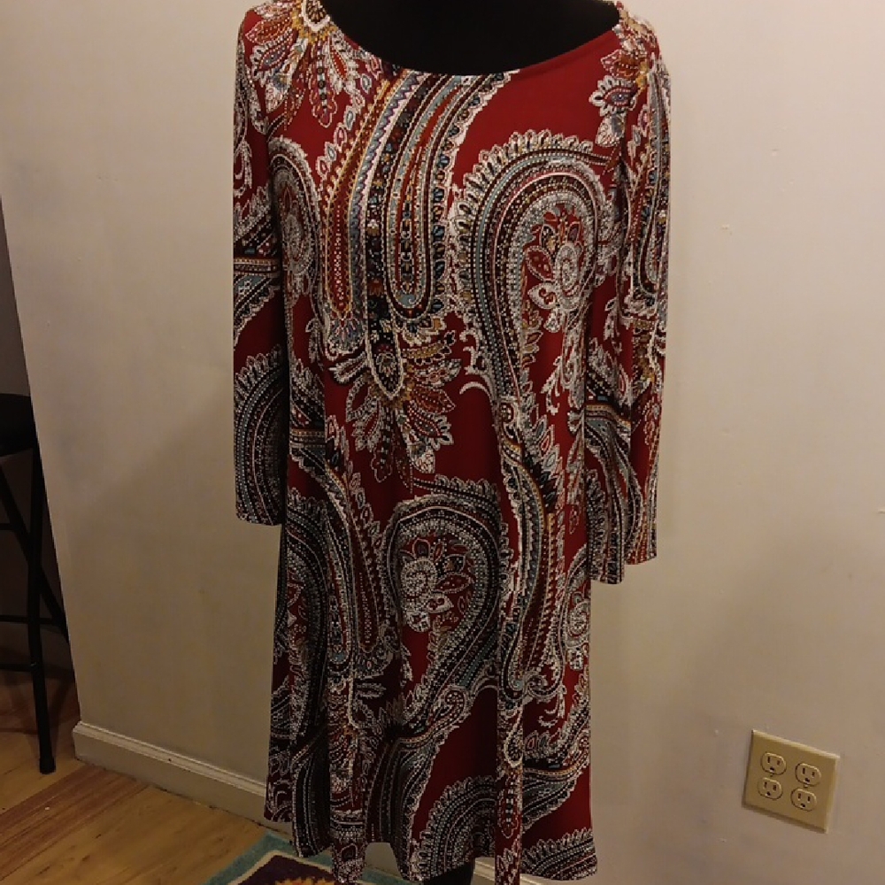 MSK  Boho Paisley Dress